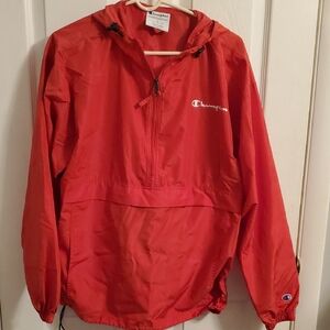 Champion Red Pullover Windbreaker